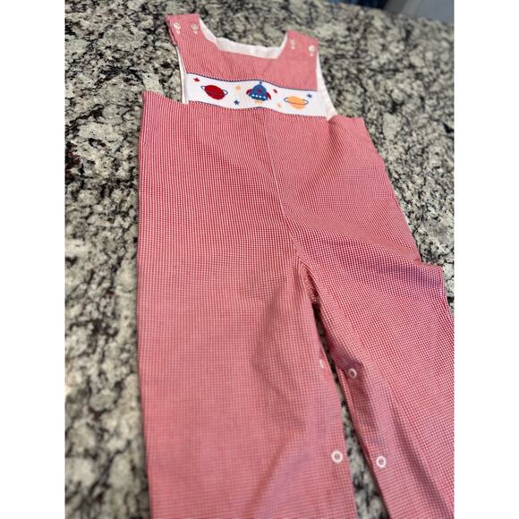 Little English long all boys size 4t space smocked - Picture 3 of 9